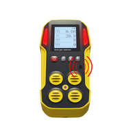 Analyseur de gaz portable pour mines de charbon, moniteur multi-gaz 4-en-1, haute précision, alarme sonore, lumineuse et vibratoire, fonctionnement continu