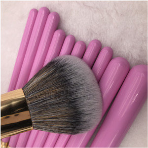 Purple Makeup <b>Brush</b> Set 6pcs Synthetic Hair Travel-Friendly Face <b>Brushes</b> With Pouch Soft Hair Eyeshadow Makeup <b>Brush</b> - Product Image 5
