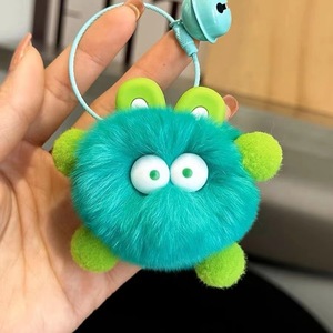 Llaveros de briquetas de felpa bonitos personalizados, llavero de muñeco de peluche esponjoso para mujeres y niñas, bolsos, colgante, llavero de conejo de peluche - Product Image 1