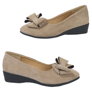 Chaussures plates décontractées pour femmes européennes et américaines, grandes tailles, bout rond, nouvelle collection printemps-automne, en toile avec nœud, semelle extérieure en caoutchouc, semelle intérieure, vente en gros - Product Image 3