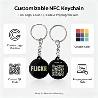 Etiqueta NFC para Llavero de Google/Instagram/Facebook con Impresión Personalizada
