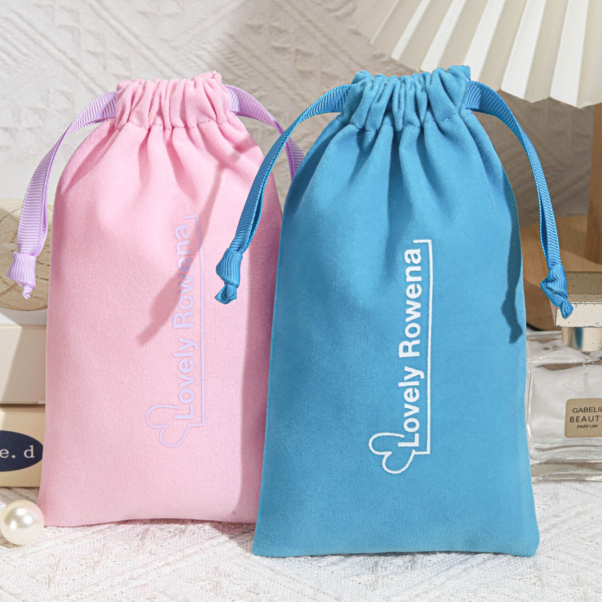 Custom Velvet Pouch for Perfume Bottle Luxury Style