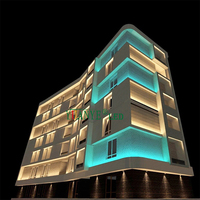 Projecteur LED professionnel en aluminium à inclinaison latérale optique à 45 degrés, éclairage mural linéaire RGB avec contrôle DMX, haute luminosité