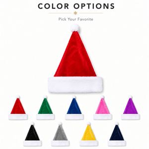 Chapeau de Père Noël personnalisé pour le marketing des fêtes, chapeau de Noël en peluche douce avec plusieurs designs, couleurs et solutions de logo personnalisé - Product Image 3