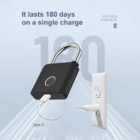 Elock ES101 Déverrouillage par empreinte digitale rechargeable par USB Serrure intelligente biométrique Cadenas étanche robuste Serrure électrique rechargeable par USB