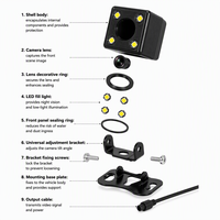 Caméra de recul CCD pour voiture, vision nocturne infrarouge, caméra de recul, capteur de vision arrière grand angle 120 degrés