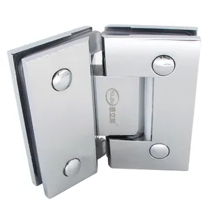 52*90mm Double Action Spring Inset 135 Degree Shower Room Glass To Glass Door Brass Hinge