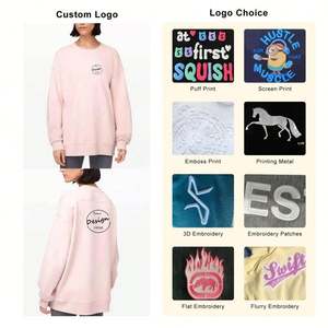 Logotipo personalizado al por mayor de lana pulóver pesado 100 algodón liso bordado sudadera de moda señoras Sudadera con capucha - Product Image 3