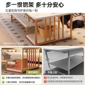 Marble <b>Coffee</b> <b>Table</b> Modern Minimalist Living Room Tea <b>Table</b> With Storage Shelf Small Apartment Side <b>Table</b> - Product Image 4