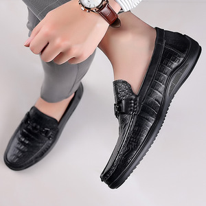 Zapatos de Cuero Casuales Modernos para Hombre, Diseño Oxford Nuevo con Característica Plana e Impermeable, Cierre sin Cordones para la Temporada de Otoño - Product Image 5