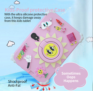 Bon prix 7 pouces enfants cadeau WiFi tablette <span class=keywords><strong>PC</strong></span> avec couverture en silicone mignon robuste intelligent Android tablette jeu Google tablette éducative - Product Image 4