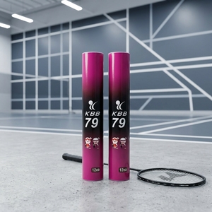 Volant de badminton hybride haute vitesse <span class=keywords><strong>KBB</strong></span> avec plumes en nylon et liège naturel, durable pour usage sportif extérieur, vente en gros OEM/ODM - Product Image 3