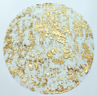Napperons ronds de Noël de luxe jetables en feuille d'or pour table de cuisine, nappes de table pour dîner, mariage, anniversaire, décoration de fête