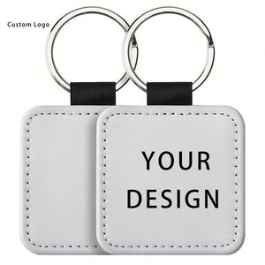 Porte-clés élégants en cuir PU, en acier inoxydable, pour une décoration écologique de l'école et de la Journée de la Terre - Product Image 6