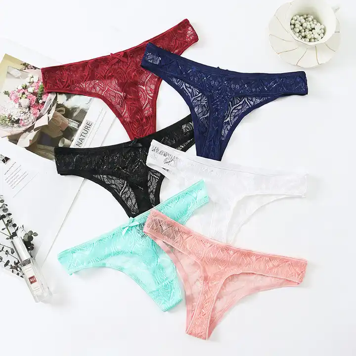 Womens Lace G-String Thongs Panties Underwear Low Rise T-Back Underpants