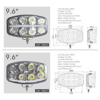 12V 24V SUV Luz DE TRABAJO Haces Lámpara antiniebla Conducción Off Road Light Nuevo 9,6 ''64W Led Faro