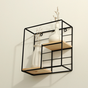 Étagère murale pliable et détachable en métal et <span class=keywords><strong>bois</strong></span>, design classique et moderne pour salon, prix abordable - Product Image 2