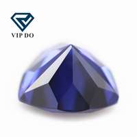 5A grade 3*3-12*12mm, taillée en trillions, l-tanzanite/tanzanite, zircone cubique, gemmes synthétiques en vrac, taillées à la machine, forme triangle, pierres CZ