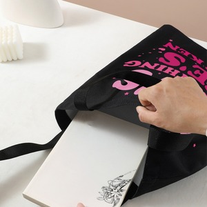 Bolso Tote de Lona con Letras en Degradado, Estilo Minimalista y Moderno, Inspirado en <span class=keywords><strong>Instagram</strong></span>, para Llevar al Hombro o en la Mano, Sin Cierre - Product Image 4