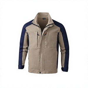Conjunto de Ropa de Trabajo para Hombre, Primavera-Otoño, Algodón Twill Transpirable, Resistente al Desgaste, para Obras de Construcción, Protección Laboral, Eléctrico - Product Image 4