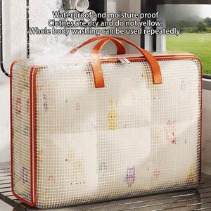 High Quality Transparent Quilt Storage Bag Multipurpose Folding Organizer for <b>Wardrobe</b> Travel Luggage - Product Image 4