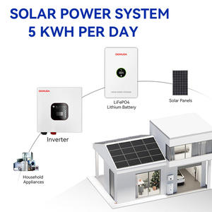 ระบบพลังงานแสงอาทิตย์ไฮบริด DEMUDA 3Kw 5Kw ชุดอุปกรณ์ครบชุด พร้อมแบตเตอรี่ลิเธียม Lifepo4 แผงโซลาร์เซลล์ สำหรับบ้าน - Product Image 4