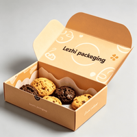 Boîte d'emballage personnalisée pour brownies, biscuits, beignets, gâteaux, en carton, avec logo, pliable, pour friandises