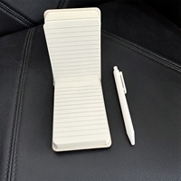 Carnet miniature personnalisable A7 en cuir végétalien doux au toucher avec feuilles détachables et bande élastique