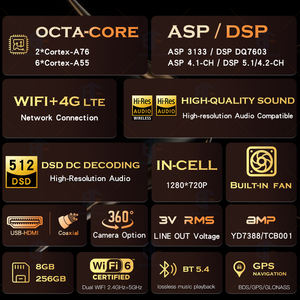 Radio Universal IA de 2 Din con Pantalla Táctil IPS de 9 Pulgadas con Carplay Android 15, Reproductor de DVD para Coche, <span class=keywords><strong>Multimedia</strong></span>, Navegación GPS, BT, WIFI - Product Image 4