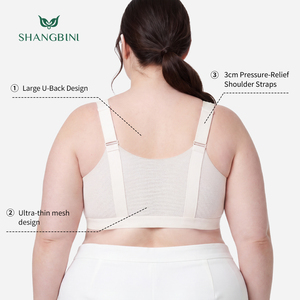 Soutien-gorge sans fil SHANGBINI Nude à fermeture rapide, grande taille, confort doux, sans coutures, logo personnalisé OEM, fourniture d'usine - Product Image 3
