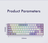 Ajazz AK680 65% clavier 60% Teclado 68 touches clavier de jeu ergonomique échange à chaud LED rétro-éclairé clavier mécanique