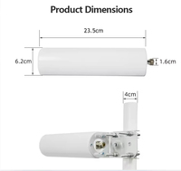 Antenne Omnidirectionnelle d'Extérieur pour Station de Base, Bi-Bande 2.4G et 5G, Routeur WiFi Mimo avec Connecteur SMA, Longue Portée 20 km