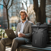 Sac à dos pour ordinateur portable HEROIC KNIGHT, moderne, extensible, avec fermeture éclair, pour hommes, imperméable, antivol, 20-39L, pour voyages, randonnée urbaine, sac à dos de jour