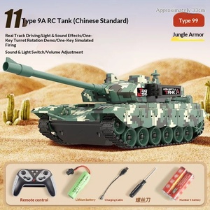 Grand Tank Jouet Télécommandé Sonore et Lumineux Rechargeable à Chenilles Style Chinois 99, Capable <span class=keywords><strong>de</strong></span> Tirer, Réaliste, Tout-Terrain et Blindé - Product Image 6