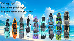 Ce认证13英尺Vicking 13皮划艇踏板驱动批发单人HDPE独木舟/水上运动场馆座椅皮艇 - Product Image 6