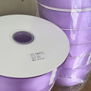 شرائط فاخرة للربطات، شريط ساتان بعرض 1 1/2 بوصة، شريط ترتر وردي، زهور من الشرائط، شريط ساتان مزدوج الوجه - Product Image 2