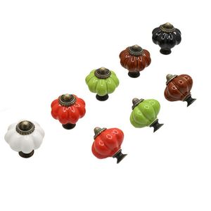 Decorative Colorful Pumpkin <strong>Ceramic</strong> Drawer <strong>Knob</strong> Handle Cabinet Door Pull Handle <strong>Ceramic</strong> Pumpkin <strong>Knobs</strong> - Product Image 2