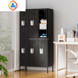 Venta en Línea: Armario Metálico de Almacenamiento de 6 Puertas con Patas de Soporte para Oficina o Vestuario de Gimnasio, Diseño Desmontable - Product Image 4