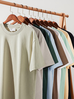 Yancai vêtements fabricant en gros personnalisé 240g 100% coton blanc goutte T-Shirt solide tricoté grande taille hommes T-Shirts