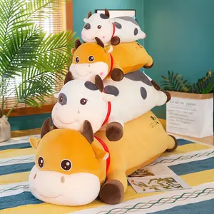 50cm lungo cartone animato animali imbalsamati mucche peluche Kawaii bovini morbido cuscino regali di natale