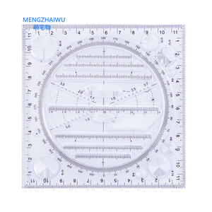 Peru Perlengkapan Sekolah Alat Tulis Grosir Multifungsi Fungsi Geometris Plotting Plastik Penggaris Jahit - Product Image 5