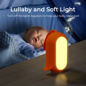Máquina de ruido blanca para niños, calmante para bebé, máquina de sonido para dormir con luz cálida