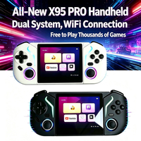 Console de jeu portable X95 PRO avec connexion Wi-Fi, bataille à deux joueurs, double système, mini console de jeu rétro portable
