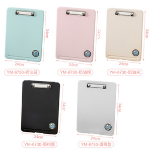 Multifunctional Clipboard With Clamp PP Material 24cm Width For Students Writing Pad Test Paper Storage Folder - Product Image 5