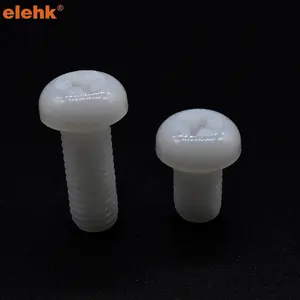 Elehk vòng đầu M5 M6 M7 M8 Nylon nhựa vít màu trắng Nylon vít Bolt 30 nhựa vít trên bán