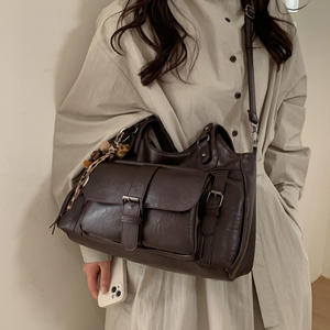 Bolso de Mano Tipo Tote Cruzado para Mujer, Gran Capacidad, Diseño Geométrico Simple, Alta Calidad, para el Trabajo, Moda 2025 - Product Image 4