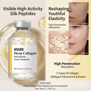 MOOLINSE Deep Collagen Silk Peptide Squalane Ampoule <span class=keywords><strong>Serum</strong></span> Pengencang Wajah Intensif Anti-Penuaan, Mengencangkan, dan Melembapkan - Product Image 2