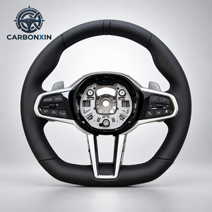 Volant de voiture en cuir et fibre de carbone pour Toyota A90 GR Supra MK4 MK5 G80, pièces de spoiler, échappement Plug and Play - Product Image 1