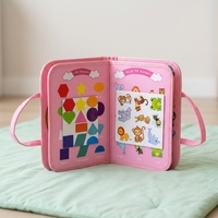 Livre d'activités Montessori personnalisé pour l'éducation précoce, livre silencieux en feutre, autocollants magiques sensoriels pour bébés, jouets réutilisables pour enfants, cadeaux