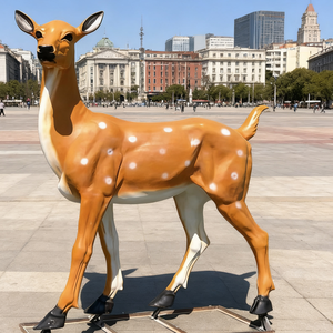 Lifesize Sika <span class=keywords><strong>Deer</strong></span> Sculpture Set Handgemachte realistische benutzer definierte Farbe Finish moderne Edelstahl wetter beständige Garten Patio - Product Image 5
